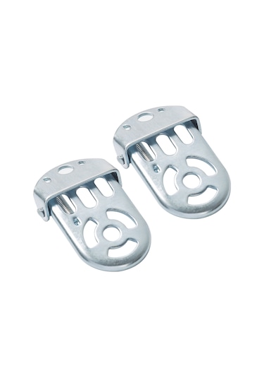 Ximistore9 Çocuk Bisikleti Arka Koltuk Ayak Dinleyici, Sağlam Demir Yapı, Çocuğun Ayaklarını Güvenle Tutar Gümüş