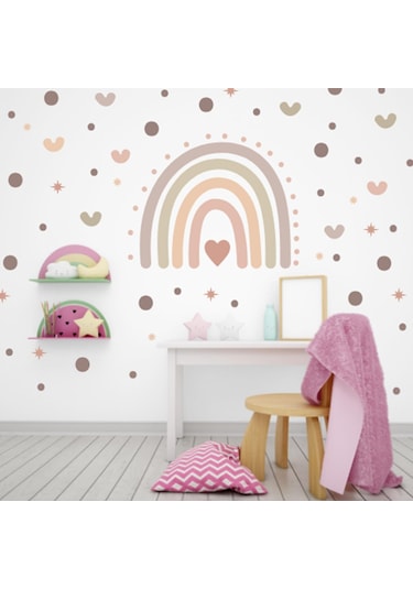 Pembe Gökkuşağı Duvar Sticker Diğer