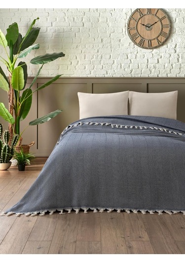 Battaniye Pamuk Miren 180x200 Cm Lacivert