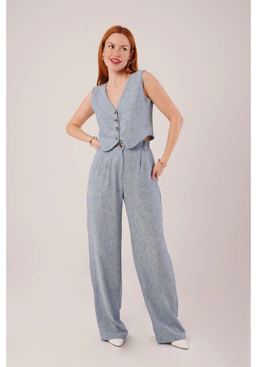 Kırçıllı Desen Mavi Takım Mavi