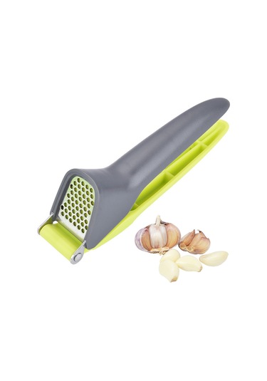 Kangvka Stanyum Çelik Sarımsak/imren Ezici, Kolay Kullanım, Temizleme Ve Taşıma, Ergonomik Plastik Kollü, Ev/restoran Uygun Yeşil Ve Gri