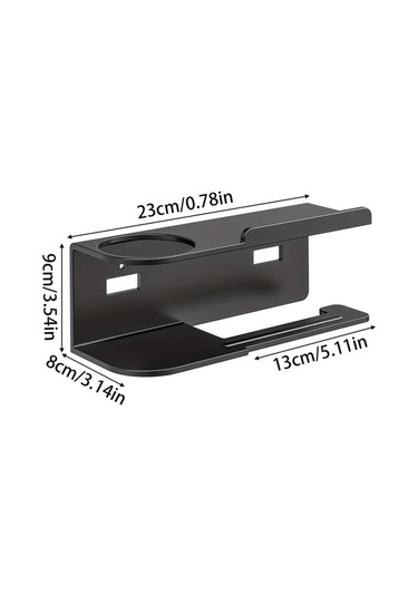 Dashanshop Gri 1 Adet Duvar Tipi Kağıt Havlu Ve Tuvalet Parfümlüğü, Kompakt Mutfak & Banyo Organizer, Kendinden Yapışkanlı Gri