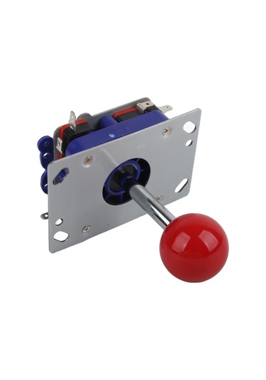 Kangvka Kırmızı Uzun Kolu Oyun Joystick'i - 2/4/8 Yönlü İşlem, Anti-kayma Somunlu, Dayanıklı Metal Gövde, Oyun Konsolleri İçin