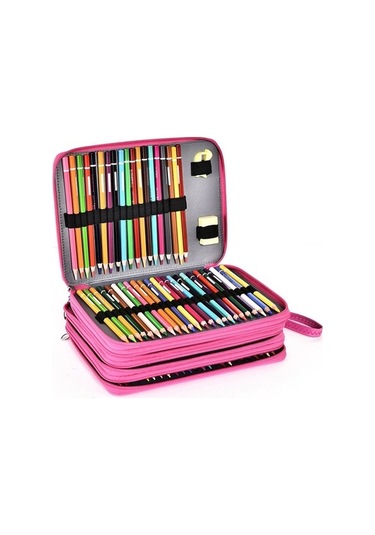 Willowhaven 184 Delik Sanat Depolama Kalem Kutusu Çok Renkli Eskiz Kalem Renk Kurşun Büyük Kapasiteli Kırtasiye Kutusu Siyah Siyah