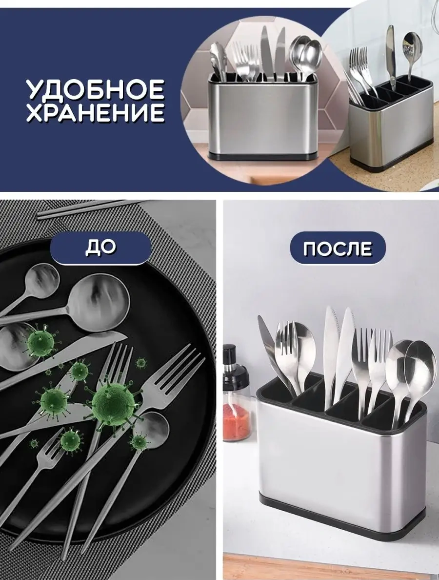 Wimi Mutfak İçin Düzenleyici, Mutfak Seti İçin Çatal Ve Kaşık Tutucu 149205914 Siyah