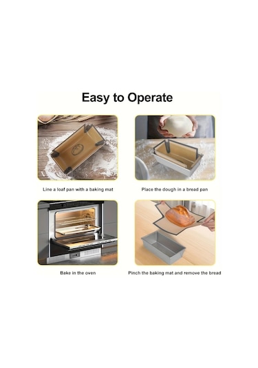 Tongdashop 1 Adet Gri Silikon Ekmek Kalıbı Yüksek Isıya Dayanıklı Yapışmaz Kolay Temizlenir Gri