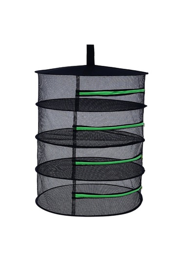 Symbee 4 Katlı Reçine Kurutma Ağı - Zipli Kapatılabilir, Çevre Dost Malzeme, Sebze-meyve-balık Kurutucu, Bahçe Gereci, 60cm Çaplı