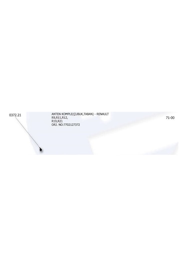 Anten Çubuk+taban Renault R9-r11-r12-r19-r21 1 Ad