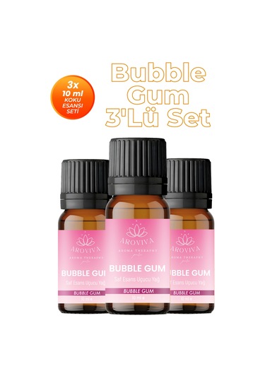 Bubble Gum 3'lü Oda Kokusu Seti - Eğlenceli & Şekerli 3x10ml Bubblegum