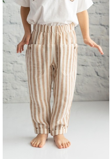 Zeyland Erkek Çocuk Cep Detaylı Müslin Pantolon-ekru Ekru