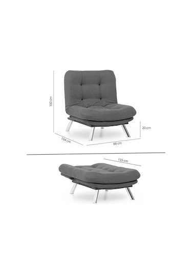 Pafu Misa Tekli Kanepe - Gri Diğer