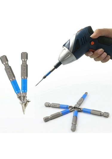 Yaozixia 10 Adet Manyetik 50mm 1/4 İnç Ph2 Çapraz Tornavida Matkap Uçları Elektrikli Tornavida İçin Onaltılık Şaft Kaymaz