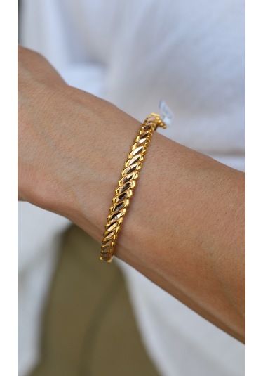 14 Ayar Altın Burma Kelepçe 3160 Sarı Altın