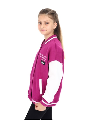 Toontoy Kız Çocuk Kolej Hırka Mürdüm