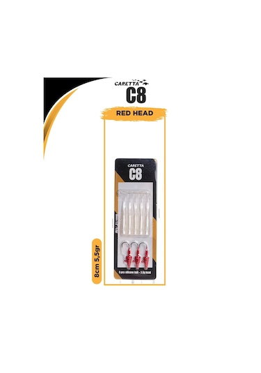 Caretta C8 8cm 5.5gr Lrf Silikon Yem Red Head