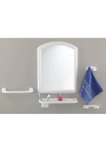 Beyaz Orta Ayna Seti 5365 Çok Renkli