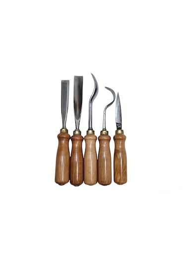 Ahşap Kaşık / Kuksa / Heykel Oyma Bıçak Seti Beşli