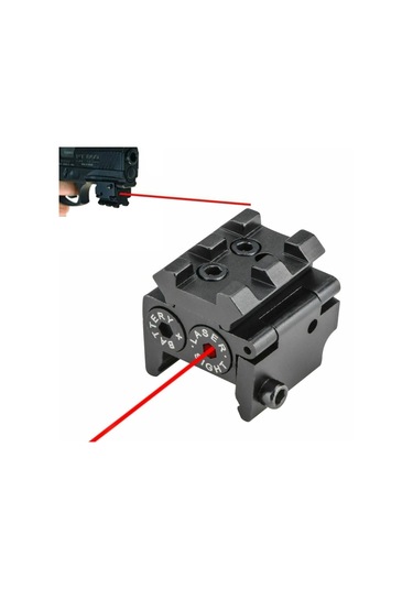 Büro Ev Ofis Av Keyfi İçin 20mm Raylı Tip Kırmızı Noktalı Lazer Namlu İşaret Feneri Kamuflaj