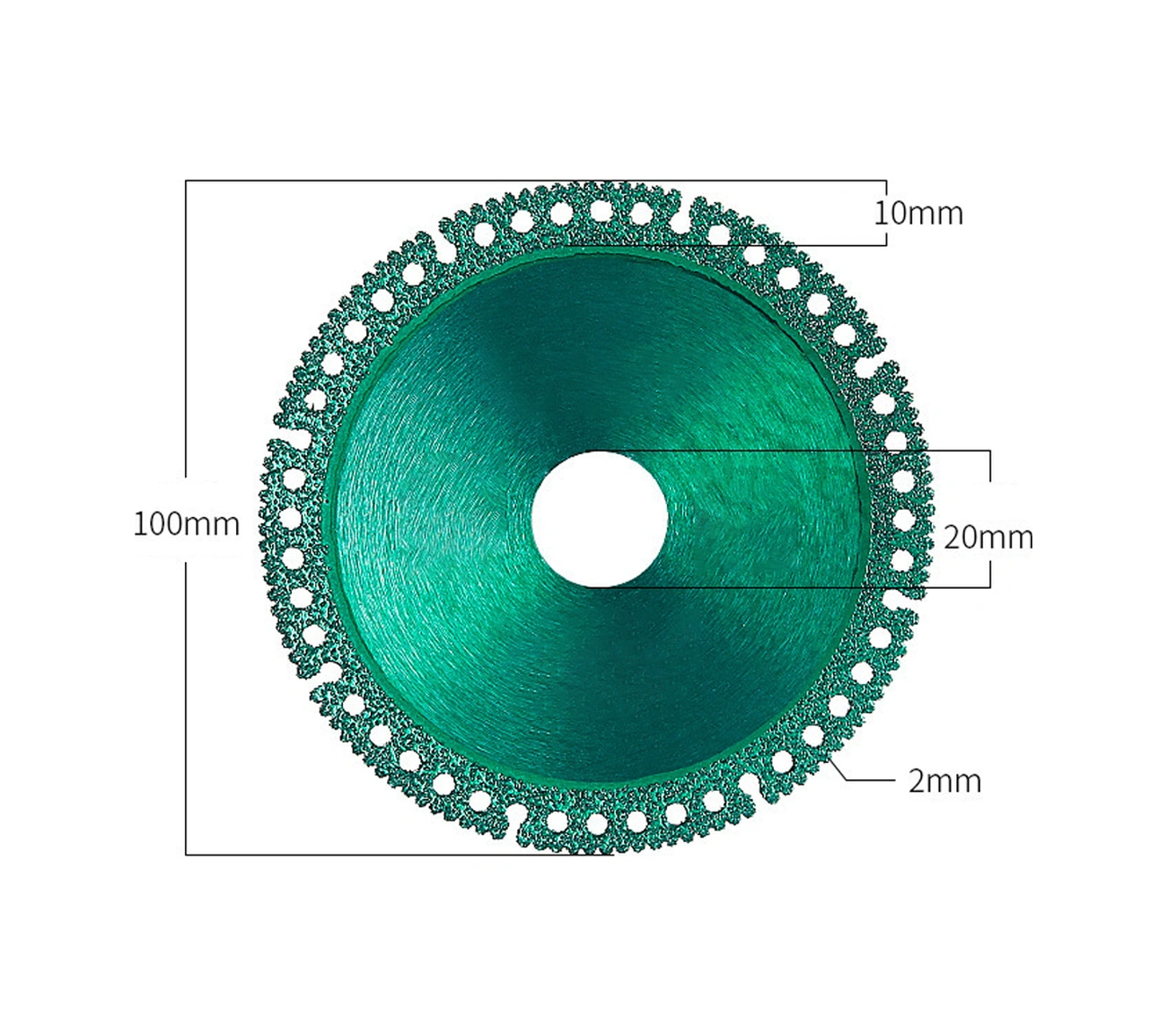 Folinda Diamantlı Füzyonlu Kesici Bladesi 100mm - Mermer, Cam, Metal, Pvc Hızlı Ve Pürüzsüz Kesim - Açımlı Taşlama Uyumlu