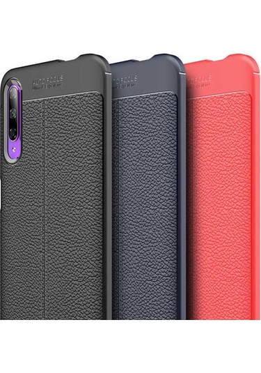 Huawei P Smart Pro 2019 Kılıf Deri Tarzı Niss Silikon Case