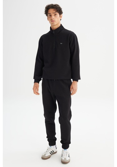 Lee Erkek Pike Interlock Half Zip Sweatshirt Black Çok Renkli