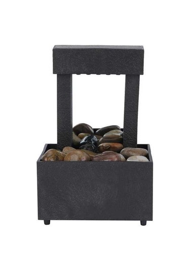 Fortunelane Usb Led Işıklı Masaüstü Su Fontanı, Doğal Taş Dekorlu, Ofis Ev Dekoru, Dinleyici Rahatlatıcı Su Sesleri