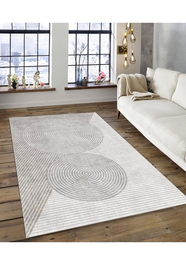 Dijidekor Işıltı Koleksiyonu Model137 Süngerli Dijital Baskılı Saçaksız Mutfak Halısı Yolluk