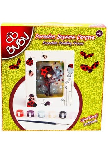 Bu-bu Porselen Boyama Çerçeve Uğurböceği