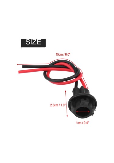 Kosona Motosiklet Ve Elektrikli Araçlar İçin T10 Tipi Faro Ve Gösterge Lambası Bağlantı Kablosu, Tam Bakır Çekirdek, 15cm, 10 Adet