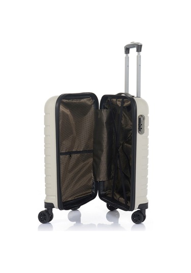 Hotowa Gold Pp Tsa Kilitli Kabin Boy Valiz 8010 Ekru Beyaz