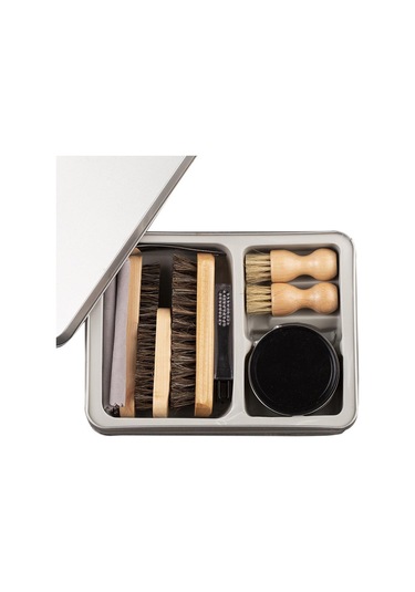 Homyl Dericilik Için Ayakkabı Bakımı Ve Lehçe Kiti Metal Siyah