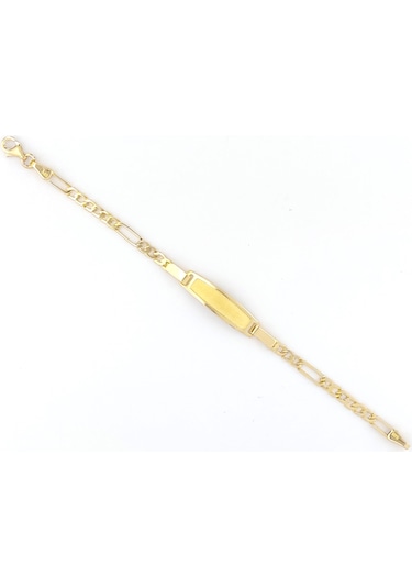 14 Ayar Altın Künye Safderuntakı Sarı Altın