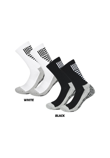 Yifomall Erkekler İçin Nefes Alabilir Kaymaz Futbol Çorapları - Siyah/beyaz Seçenekli Siyah