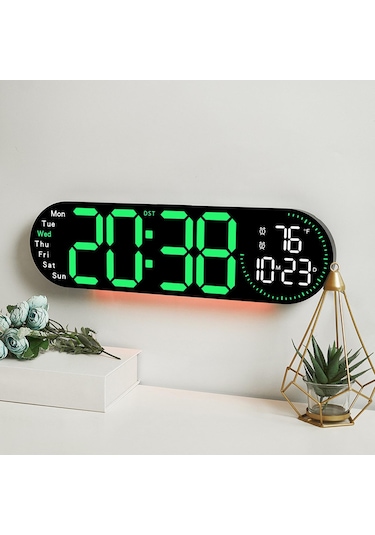 Suntek Dijital Duvar Saati Sınıf Oturma Odası Için Yeşil Yeşil