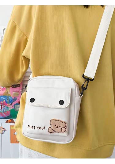 Tirbi Çocuklar İçin Gençler Omuz Çapraz Omuz Çantası 430415583 Beyaz