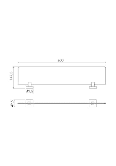 Eca - Serel Diagonal Etajer Raf 60 Cm - 140104001- Krom, Cam