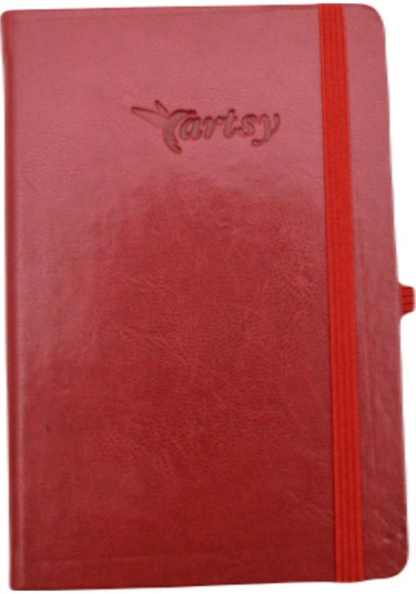 Gürmat Termo Deri Kapkalı Defter Çizgili 9x14 Cm Kırmızı