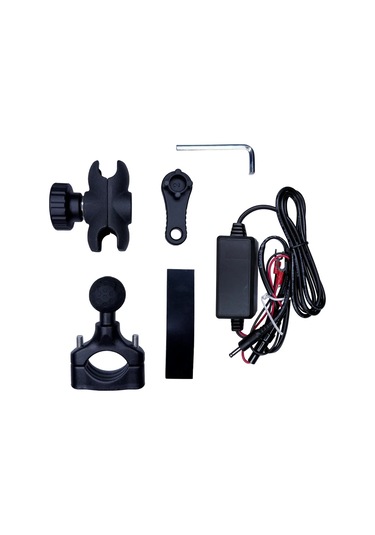 Ct-m04 Telefon Tutucu Titreşim Önleyici Modül Şarjlı Gidon Ayna Montaj Motosiklet Üniversal Siyah