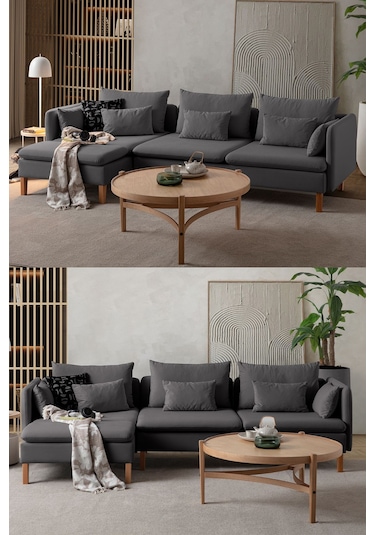 Flexy Köşe Koltuk Takımı Antrasit
