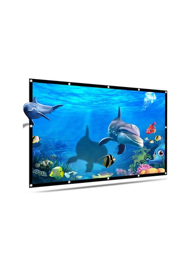 Springsun 80 İnç Taşınabilir Hd Projektör Ekranı 16:9 Projeksiyon Ekranı Açık Ev Sineması İçin Katlanabilir Kalın Dayanıklı