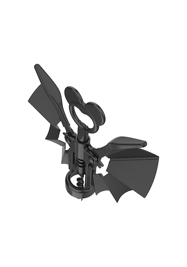 Kanatlı Yarasa Şarap Açacağı, 2'si 1 Arada Şarap Ve Bira Açacağı, Şişe Açacağı Siyah