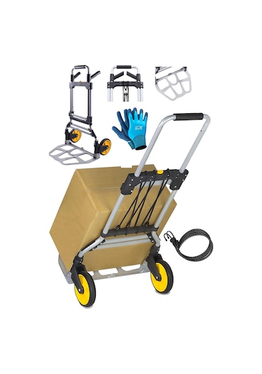 Deko Turkey Geniş Büyük Boy Koli Yük Malzeme Taşıma Araba 150kg