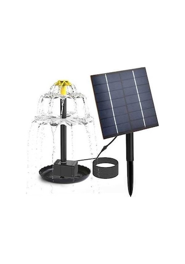 Pazly Güneş Enerjili 9 Nozullu Kuş Banyosu Ve Bahçe Çeşmesi Pompası - 2.5w