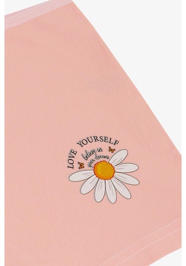 Breeze Kız Çocuk Boxer Papatya Baskılı 5-11 Yaş, Pembe-pembe Pembe