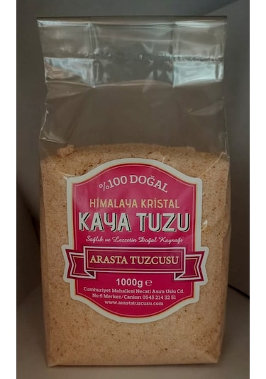Arasta Tuzcusu Himalaya Doğal Kristal Sofra Tuzu 1 KG