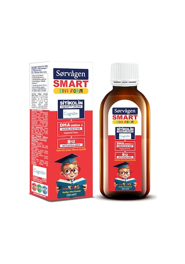 Sorvagen Smart Kids Sitikolin Sıvı Form B12 150 ML