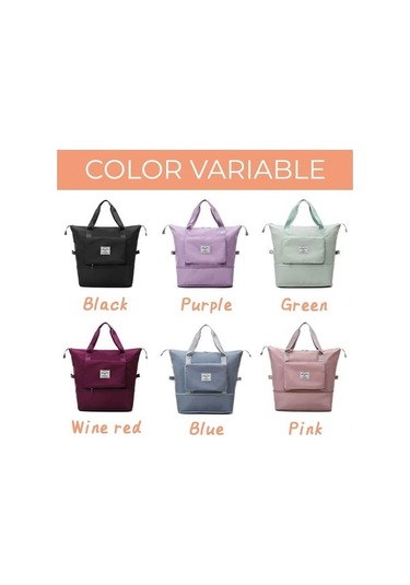 Novahub Yeşil Katlanır Su Geçirmez Seyahat Organizatör Çanta - Unisex, Geniş Kapasiteli, Bagaj Seyahat Ambalaj Çantası Yeşil