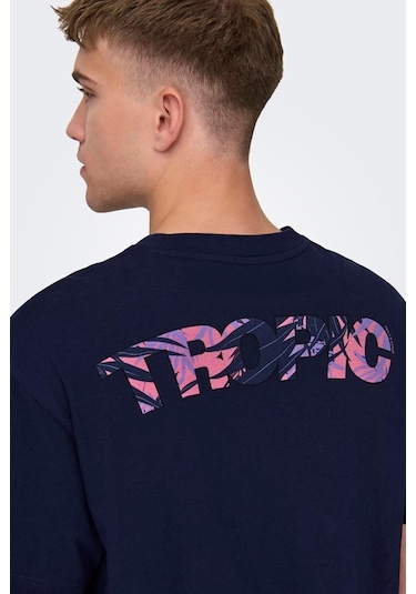 Only & Sons Onsmervyn Lıfe Rlx Summer Ss Tee 22029519 Lacivert 001