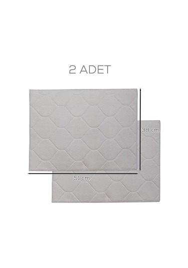 Porsima 3139 2li Mikrofiber Tezgah Üstü Kurutma Matı Süper Emici Bulaşıklık Gri Gri