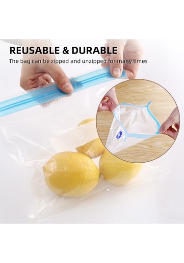 Qingmipy 35 Parça Vakumlu Saklama Poşeti Seti - 3 Boyut, El Pompası Ve Klipsler İle Taze Gıda Koruma